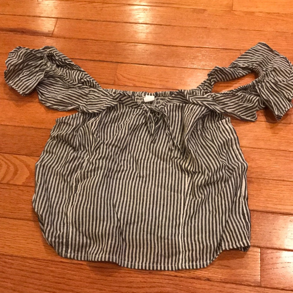 Cropped striped Urban outfitters top
